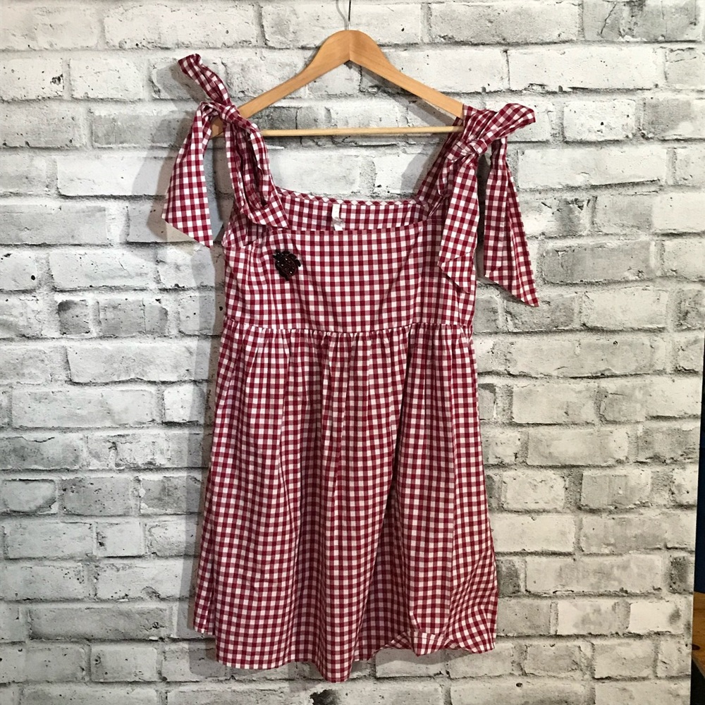 Imperial Dress  Red gingham Picnic Dress Medium - Made in Italy